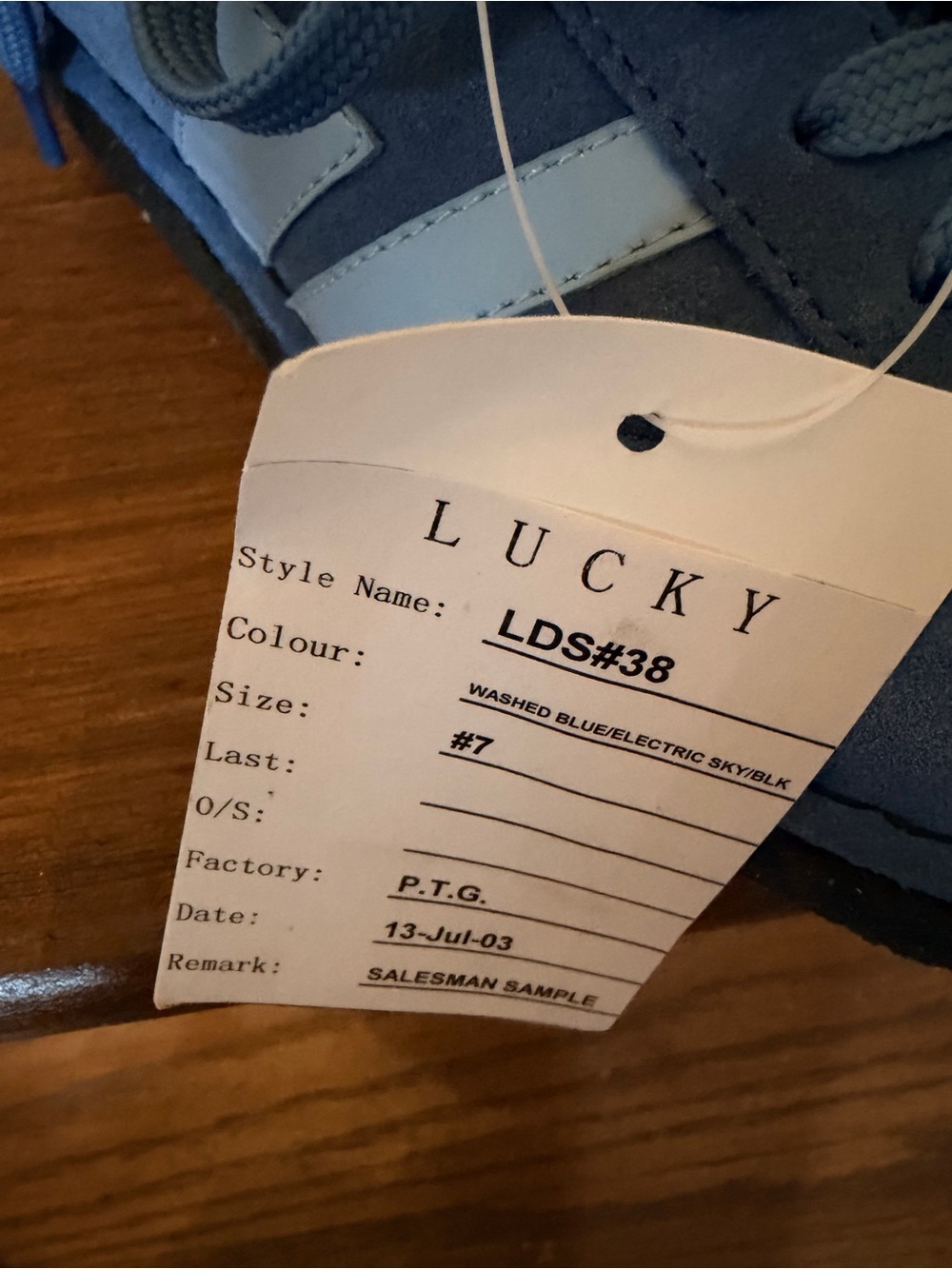 Lucky Brand Blue Suede Low-Top Sneakers - Picture 3 of 5